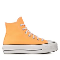 Trampki damskie - Trampki Converse Chuck Taylor All Star Lift Hi A03052C Pomarańczowy - miniaturka - grafika 1