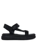 Sandały damskie - Guess Sandały FLJLOD FAP03 Czarny - miniaturka - grafika 1