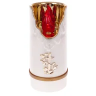 Lampiony i znicze - Wkład Znicz Elektryczny Świeca Biała Baterie Led Na Grób Groby Stroika - miniaturka - grafika 1