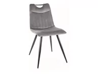 Krzesła - Krzesło tapicerowane do jadalni ORFE VELVET szare SIGNAL - miniaturka - grafika 1