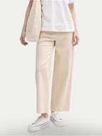 Spodnie damskie - Tom Tailor Denim Jeansy 1045652 Beżowy Wide Leg - miniaturka - grafika 1
