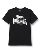 Koszulki męskie - Lonsdale Męski t-shirt Silverhill, czarny/biały, XL - miniaturka - grafika 1
