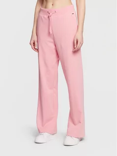 Spodnie sportowe damskie - Tommy Jeans Spodnie dresowe Essential DW0DW12947 Różowy Regular Fit - grafika 1