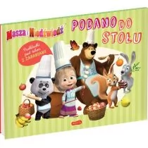 Harperkids Podano do stołu. Podkładki pod talerz z zadaniami. Masza i Niedźwiedź praca zbiorowa - Książki edukacyjne - miniaturka - grafika 1