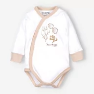 Pajacyki dla niemowląt - Body kopertowe TURTLES z bawełny organicznej dla chłopca-68 - miniaturka - grafika 1