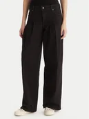 Spodnie damskie - Guess Jeans Jeansy W5BA2U D0141 Czarny Wide Leg - miniaturka - grafika 1