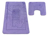 Dywaniki łazienkowe - Komplet fioletowych dywaników łazienkowych G3-C53 - miniaturka - grafika 1