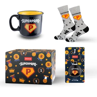 Zestaw skarpetki męskie Super Papa w kubku z brelokiem-40–45 - Skarpetki męskie - miniaturka - grafika 1
