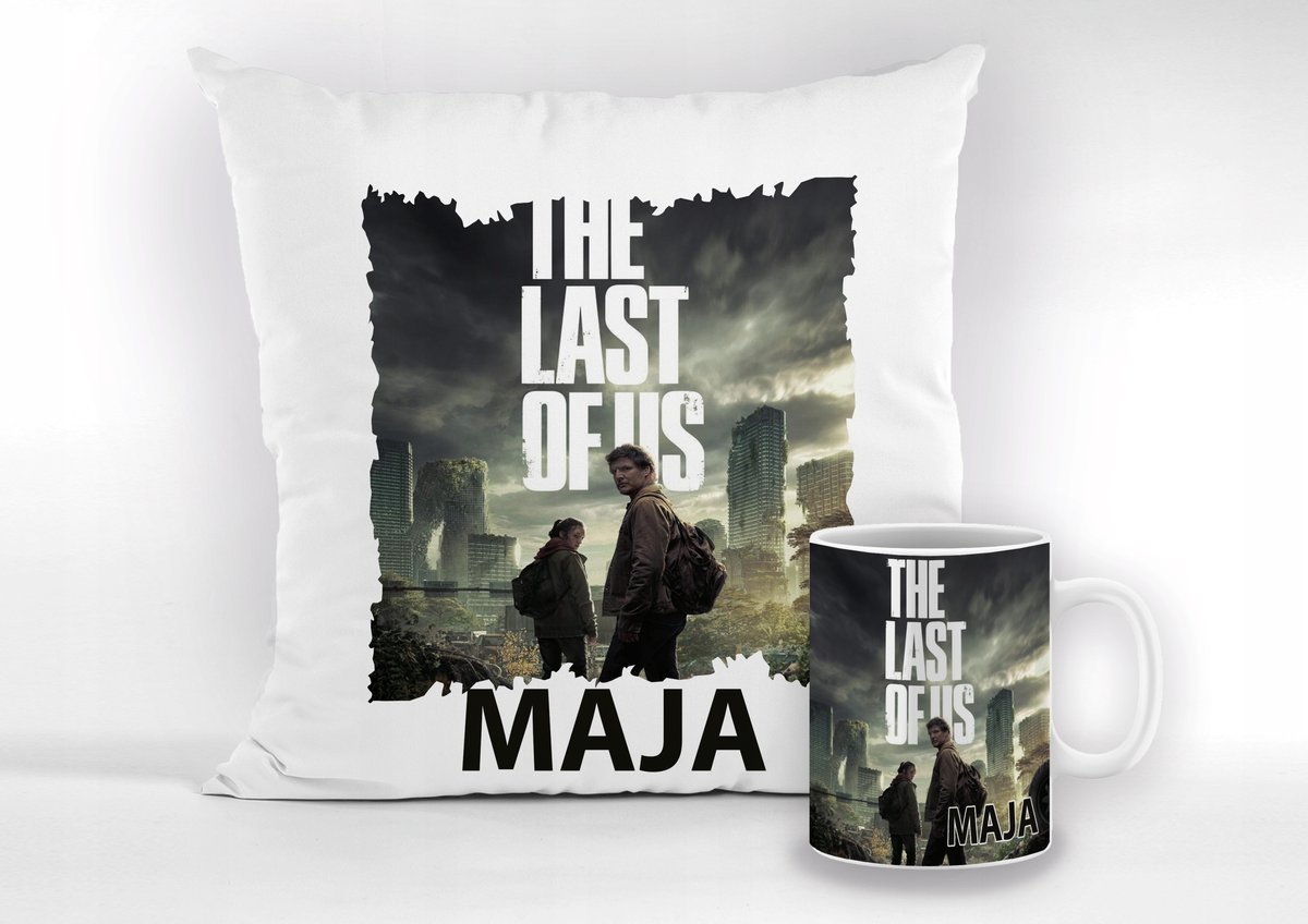 ZESTAW PODUSZKA + KUBEK The Last Of Us GRA + IMIĘ