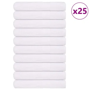 vidaXL Ręczniki do sauny, 25 szt., białe, 80x200 cm, bawełna 100% - Ręczniki - miniaturka - grafika 1
