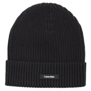 Czapka i Szalik Gs Classic Rib Beanie+Scarf Ck Black K50K512389 BEH (CK577-a) Calvin Klein - Czapki damskie - miniaturka - grafika 1