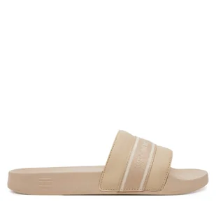 Klapki Tommy Hilfiger Hilfiger Poolside With Webbing FW0FW08529 Beżowy - Klapki i japonki damskie - miniaturka - grafika 1