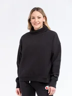 Bluzy damskie - Bluza damska bez kaptura Champion 112189-KK001 XS Czarna (8056426602610). Bluzy bez kaptura damskie - miniaturka - grafika 1