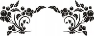 Naklejki na ścianę - Naklejka na ścianę motyl kwiaty dekor Ornament 113, 100x40 cm - miniaturka - grafika 1
