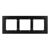 Klawisze i ramki - Karlik Ramka potrójna Deco metal - czarny szczotkowany - miniaturka - grafika 1