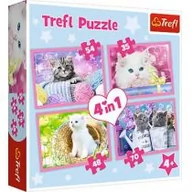 Puzzle - Trefl Puzzle 4w1 Kocie zabawy 34330 - miniaturka - grafika 1