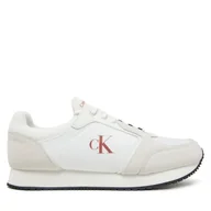 Sneakersy męskie - Sneakersy Calvin Klein Jeans Retro Sock Runner Mg YM0YM01152 Biały - miniaturka - grafika 1