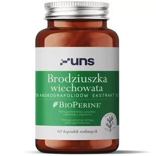 UNS Brodziuszka Wiechowata 10% Andrografolidów Ekstrakt 10:1 60vegcaps - Witaminy i minerały dla sportowców - miniaturka - grafika 1