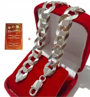 Bransolety męskie - WŁOSKA BRANSOLETKA Srebrna Męska SREBRO 925 Bransoleta 11mm/21cm Pancerka - miniaturka - grafika 1