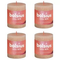 Aromaterapia - Rustykalne świece pieńkowe Shine, 4 szt., 80x68 mm, różowe Lumarko! - miniaturka - grafika 1