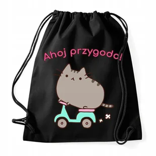 Worek Plecak Eko Bawełniany Czarny Do Szkoły Kotki AHOJ PRZYGODO Wzory - Plecaki worki Worek Plecak Eko Bawełniany Czarny Do Szkoły Kotki AHOJ PRZYGODO Wzory - Plecaki worki - miniaturka - grafika 1