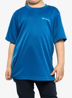 Koszulki i topy damskie - Koszulka chłopięca Columbia Grizzly Ridge Back Graphic SS Tee - bright indigo/crags - miniaturka - grafika 1