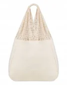 Torby i wózki na zakupy - TORBA MATERIAŁOWA ZAKUPOWA Na plażę damska siatkowa bawełna 50x38 cm - miniaturka - grafika 1