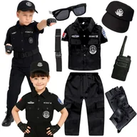 Stroje karnawałowe - Strój Kostium Przebranie Mundur Jednostki Siły Specjalne Policja Swat 152 158 Cm (160) Krótki Rękaw - miniaturka - grafika 1