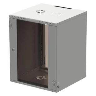 Szafa wisząca Professional 19" 15U, 600mm, drzwi szklane, szara - Szafy rack - miniaturka - grafika 1