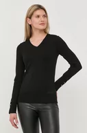 Swetry damskie - Guess sweter damski kolor czarny lekki - miniaturka - grafika 1