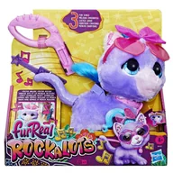Lalki dla dziewczynek - Hasbroi FurReal Rockalots Fioletowy Kotek Chodzi F6152 - miniaturka - grafika 1