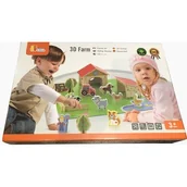 Samochody i pojazdy dla dzieci - VIGA Drewniana Farma ze zwierzątkami 3D 50540 - miniaturka - grafika 1