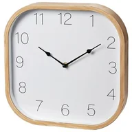 Zegary - Zegar ścienny EXCELLENT HOUSEWARE Wood Look 30x30cm Brązowy - miniaturka - grafika 1