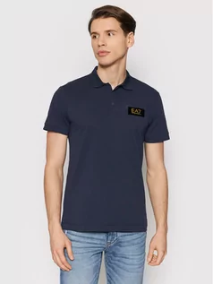 Koszulki męskie - Emporio Armani EA7 Polo 6KPF08 PJ5AZ 1554 Granatowy Regular Fit - grafika 1