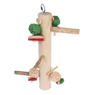 Klatki i wyposażenie dla ptaków - TIAKI Drążek XL dla ptaków Swing z drewna jawajskiego - Dł. x szer. x wys.: 51 x 25 x 19 cm - miniaturka - grafika 1