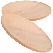 Świeczniki - Zestaw Podstawek Z Drewna Mango 2 Szt Podstawka Pod Kadzidełka Świecznik - miniaturka - grafika 1