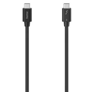 Hama USB-C Thunderbolt 4 0,8m 40Gbit/s 100W 8K (czarny) - Kable komputerowe i do monitorów - miniaturka - grafika 1