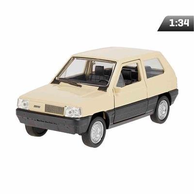 Autko model 1:34 FIAT Panda kremowy