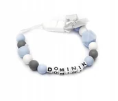 Akcesoria do smoczków - Silikonowa zawieszka do smoczka DOMINIK upominek - miniaturka - grafika 1