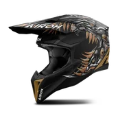 Kaski motocyklowe - Kask Cross Airoh Wraaap Cyborg Matowy CzarnyM - miniaturka - grafika 1