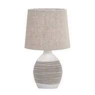 Lampy stojące - Candellux Lampa stołowa nocna beżowa ceramiczna Ambon 41-78407 41-78407 - miniaturka - grafika 1