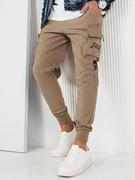 Spodnie męskie - Spodnie męskie bojówki beżowe Dstreet UX4163 - miniaturka - grafika 1