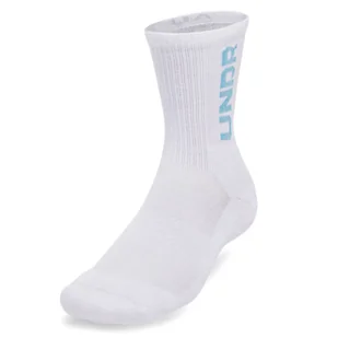 Skarpetki treningowe uniseks (3-pack) Under Armour UA 3-Maker Mid-Crew - białe - Skarpetki damskie - miniaturka - grafika 1