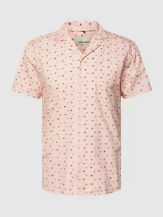 Koszule męskie - Koszula casualowa z nadrukiem z motywem na całej powierzchni model ‘MINI PALM’ - grafika 1