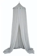 Łóżka dla dzieci i młodzieży - Jasnoszary baldachim do dziecięcego łóżeczka A2-A12 - miniaturka - grafika 1