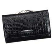 Portfele - Portfel damski skórzany JenniferJones5249 Czarny - miniaturka - grafika 1