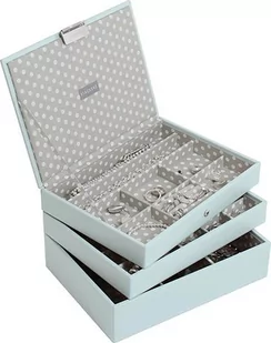 Szkatułka na biżuterię Stackers potrójna classic błękitno-szara - Pudełka i szkatułki - miniaturka - grafika 1