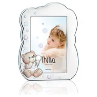 Ramki na zdjęcia - Ramka na zdjęcie z misiem Rozmiar: 10x15 cm Kolor: Niebieski SKU: CM453447 - miniaturka - grafika 1