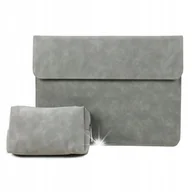 Torby na laptopy - Torba zamszowa + etui na ładowarkę do laptopa MacBook Dell HP Lenovo 15-16" - miniaturka - grafika 1