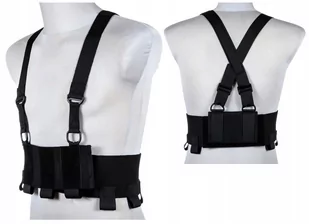 Gf Corp Kamizelka Low-Vis Typu Chest Rig Czarna - Odzież robocza - miniaturka - grafika 1